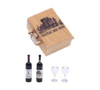 JunZheHub Botellas Y Tazas para Decoración de Casas de Muñecas con Estuche, Castillo