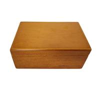 JunZheHub Caja de Música de Madera Artesanía Creativa Joyero Ornamento Diseño Retro con Melodía Aleatoria Mecanismo Manual Apta para Decoración del Hogar Mesa, Amarillo