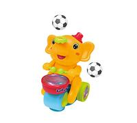 JunZheHub Carrito de Juguete Musical con Forma de para Niños con Música Y Luces Intermitentes, Tambor Andante Y 2 Juguetes de Pelotas Eléctricas de Lav, Amarillo