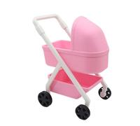 JunZheHub Carruaje de Juguete para Casa de Muñecas a Escala 1/12, Cuna para Muñecas, Carrito, Rosa