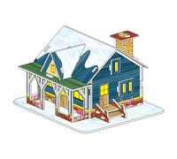JunZheHub Casas Navideñas para Hacer Mismo, Kits de Manualidades Navideñas, Casas Navideñas Educativas Hechas a Mano, Sin Terminar, Rompecabezas 3D para Niño, casa de Nieve