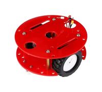 JunZheHub Chasis de Coche Robot Inteligente, Chasis DIY, Marco de Codificación, Regalo, Motor Reductor, Rojo
