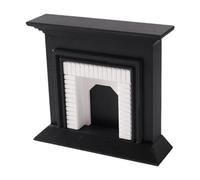 JunZheHub Chimenea de Casa de Muñecas a Escala 1/12, Modelo en Miniatura para Dormitorio, Escena de La Vida, Regalo, Marrón, Negro