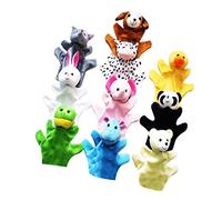 JunZheHub Conjunto de 10 Marionetas de de Mano, Juguetes de Peluche de Dibujos Animados, Juguetes Educativos.