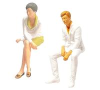JunZheHub Conjunto de 2 Figuras Miniatura de Resina, Ideales para Jugar, Educar, Coleccionar Y Decorar. También Pueden Usarse como Decoración, Blanco