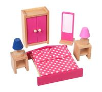 JunZheHub Conjunto de Muebles de Madera para Casa de Muñecas, Kit en Miniatura, Simulación de Micro Paisaje, Decoración Clásica, Regalo de Cumpleaños para Mayor, Dormitorio