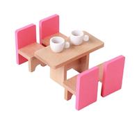 JunZheHub Conjunto de Muebles de Madera para Casa de Muñecas, Kit en Miniatura, Simulación de Micro Paisaje, Decoración Clásica, Regalo de Cumpleaños para Mayor, Comedor