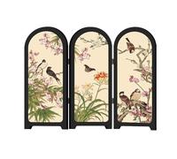 JunZheHub Decorativo Chino Plegable, Mini Separador de Ambientes, Adorno de Escritorio Asiático, Cuadro sobre Lienzo con Diseño Plegable, Adecuado para M, Style a, Individual