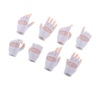 JunZheHub Elegantes Fundas para Manos Femeninas a Escala 1/6 para Muñecas de 12 Pulgadas, Blanco con Mano de Piel Ligero