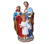 JunZheHub Figura de La Sagrada Familia, Escultura de Resina, Natividad, Jesús, María, Colección Adorno Religioso, Adecuado para El Hogar, La Oficina, Cump