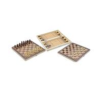JunZheHub Juego de Ajedrez 3 en 1 con Tablero Plegable, Portátil Y Ligero, con Estuche de Viaje. Incluye Ajedrez, Damas, Backgammon Y Otros Juegos de Mesa.