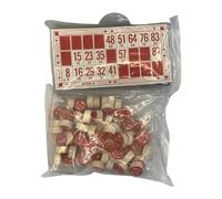 JunZheHub Juego de Bingo de Madera, Lotería Rusa, Tablero de Ajedrez para Amigos, Niños, Adultos Y Familia.