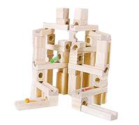 JunZheHub Juego de Bloques de Construcción de Madera para Crear Una Pista de, Juguete Educativo Tipo Laberinto, Ideal para El Aprendizaje Práctico Y La, 60PCS