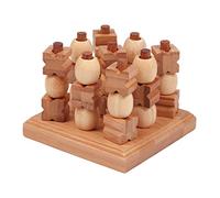 JunZheHub Juego de Mesa Wooden Toe, Juego de Inteligencia Familiar, Juego Educativo Portátil, Juego de Interacción Social, Adecuado para Familias Y Niños.