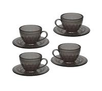 JunZheHub Juego de Tazas de Té en Miniatura para Decoración de Casas de Muñecas, Colección de Vajilla a Escala 1:6, Gris