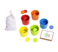 JunZheHub Juguete de Clasificación de Colores para El Desarrollo Temprano del Pensamiento Lógico Y La Coordinación Mano-Ojo.