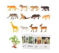 JunZheHub Juguete Educativo para Combinar Animales, Juego para Niños Pequeños, Juego en Miniatura, Materiales de Lenguaje para Regalos, Animales Salvajes