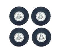JunZheHub Kit de 4 Neumáticos de Repuesto para Coches RC: Ruedas Y Neumáticos de Goma con Inserto de Espuma para Modelismo Y Aficiones, Plata