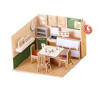 JunZheHub Kits de Construcción de Maquetas para Niños, de Papel Y Cartón, Tienda de café