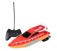 JunZheHub Lancha Motora Eléctrica Teledirigida, Barco de Juguete para Niños Y Adultos, Rojo