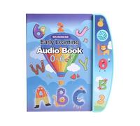 JunZheHub Libro para Aprender Inglés, Juguete Electrónico, Desarrollo Temprano del Lenguaje, Lectura con Los Dedos, Libro Interactivo con Sonidos, Azul