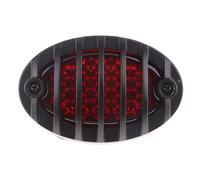 JunZheHub Luz de Matrícula LED de Parada/Cola/Freno de Motocicleta Griile Oval, Negro
