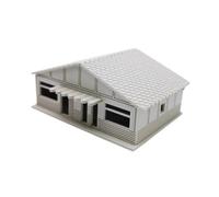 JunZheHub Maqueta de Edificio de Casa a Escala HO 1/87, Escena Arquitectónica Interactiva para Maquetas de, 12cmx9.1cmx5.5cm
