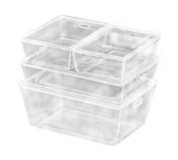 JunZheHub Mini Cajas de Almacenamiento de 4 Piezas, Contenedores para Casas de Muñecas 1: 6 1:12, Acrílico Transparente