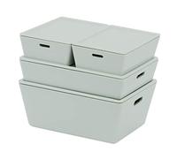 JunZheHub Mini Cajas de Almacenamiento de 4 Piezas, Contenedores para Casas de Muñecas 1: 6 1:12, Green_ABS