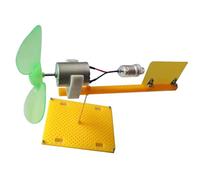 JunZheHub Mini Generador Eólico de Juguete, Modelo Horizontal, de Plástico Inteligente con Función LED, Adecuado para Proyectos Educativos, Escolares Y de, Multicolor, a