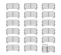JunZheHub Modelo de Cerca para Animales con Accesorios de Juguetes Panel de Plástico para Miniatura de Cerca para Casa de Muñecas Kit D, 18 Piezas Estilo a