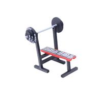 JunZheHub Modelo de Equipo de Fitness en Miniatura para Casa de Muñecas, Gimnasio, Set de Ejercicios, Material PP, Escena en Miniatura Realista, Adorno, Adecuad, Press de Banca con Barra