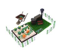 JunZheHub Modelo de Escena de Microvegetales. Modelo de Paisaje de Campo de Verduras para Niños Pequeños de 3 años en Adelante.