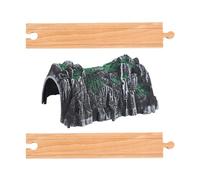 JunZheHub Modelos de Túneles de Tren, Vías Rectas de Madera, Expansión DIY, Vía de Tren, Vía Férrea para Actividades de Mesa, Juego de Ferrocarril para El Hogar, pequeña montaña