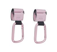 JunZheHub Paquete de 2 Clips para Bolsos de Cochecito de Bebé, Ganchos Mosquetón Universales para Cochecitos Y Bicicletas, Rosado
