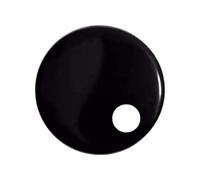 JunZheHub Parche Resonante de Repuesto para Bombo, Color Negro, con Abertura, Rendimiento Fiable, 22".
