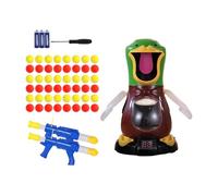 JunZheHub Pistolas de Espuma Hungry Ducks, Juego Interactivo de Competición para Niños, Interacción Entre Padres E Hijos, Regalo de Cumpleaños Original, pulverizador Doble 48 Bolas