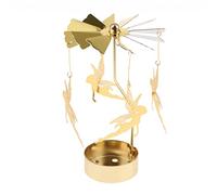 JunZheHub Portavelas Navideño Decorativo Candelabro Giratorio de Metal para Velas de Té Ornamento para Mesa Adecuado para Fiestas Nocturnas Cafés Y Sesiones Fot, Duende, Individual