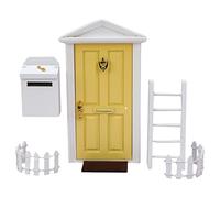 JunZheHub Puerta Miniatura de para Casa de Muñecas a Escala 1/12, Juguete para Niños, Regalo, Amarillo