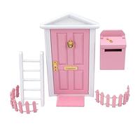 JunZheHub Puerta Miniatura de para Casa de Muñecas a Escala 1/12, Juguete para Niños, Regalo, Rosa