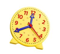 JunZheHub Reloj Didáctico Ligero Y Resistente. Material Didáctico para El Desarrollo de Las Matemáticas Básicas. Compacto Y Práctico para Niños de Preescolar Y, Amarillo