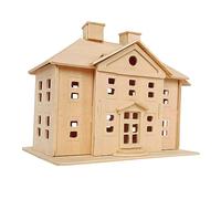JunZheHub Rompecabezas de Madera 3D, Kit de Montaje de Modelo de Casa para, Mejora La Capacidad Cerebral.