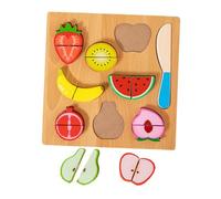 JunZheHub Rompecabezas de Madera para Cortar, Juguete de Comida para Cortar, Juguete de Cocina de Madera, Rompecabezas de Combinación de Formas para Decoracione, Fruta