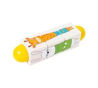 JunZheHub Rompecabezas Giratorio de Madera, Bloques de Construcción, Agarre Manual, Rompecabezas Educativo para Niños Y Niñas. Regalos de Cumpleaños, Amarillo Animal