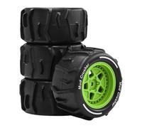 JunZheHub Ruedas Y Neumáticos RC, Juego de Repuesto de 4 Piezas, Accesorios de Mejora DIY para Granite 1:18, Verde