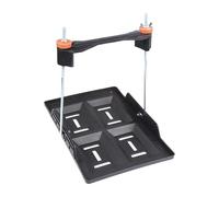 JunZheHub Soporte de Batería, Bandeja de Montaje Metálica, Kit de Fijación Ajustable, Abrazadera, Instalación Rápida Sin Herramientas, Apto para Coches Y Barcos, 19.5 X 28.5 X 25 Cm