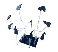 JunZheHub Soporte para Figuras de Acción con Efecto de Roca Voladora, Accesorios para Figuras, Base para Figuras de Acción de Hobby, Gris
