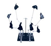 JunZheHub Soporte para Figuras de Acción con Efecto de Roca Voladora, Accesorios para Figuras, Base para Figuras de Acción de Hobby, Negro