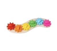 JunZheHub Tablero de Actividades con Herramientas para Regalo de Cumpleaños, Colores del, Entrenamiento de Motricidad Fina, Tablero Perforado, Accesori