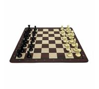 JunZheHub Tablero de Ajedrez Juguete Portátil Juego Mesa Estrategia Hecho con Material PE Ligero Adecuado para Reuniones Familiares Estudiantes Campamentos Escuela, Piezas+Tablero